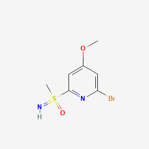 molecular formula C7H9BrN2O2S B13668943 2-Bromo-4-methoxy-6-(S-methylsulfonimidoyl)pyridine 