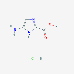 molecular formula C5H8ClN3O2 B13668961 Methyl 4-amino-1H-imidazole-2-carboxylate hydrochloride 