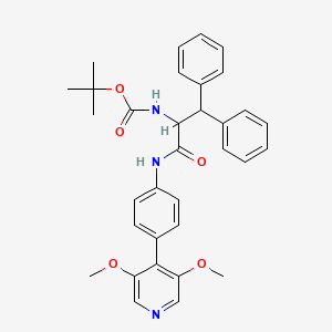 molecular formula C33H35N3O5 B13668962 (S)-2-(Boc-amino)-N-[4-(3,5-dimethoxy-4-pyridyl)phenyl]-3,3-diphenylpropanamide 