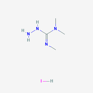 ({(Dimethylamino)[(Z)hydrazono]methyl}amino)methane hydriodide