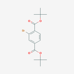 molecular formula C16H21BrO4 B13668986 Di-tert-butyl 2-bromoterephthalate 