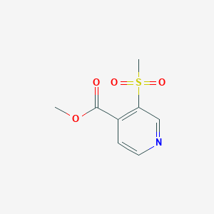 molecular formula C8H9NO4S B13669028 Methyl 3-(methylsulfonyl)isonicotinate 