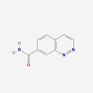 molecular formula C9H7N3O B13669031 Cinnoline-7-carboxamide 