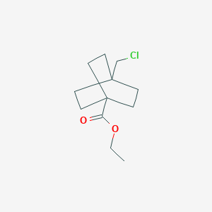 molecular formula C12H19ClO2 B13669039 Ethyl 4-(chloromethyl)bicyclo[2.2.2]octane-1-carboxylate 