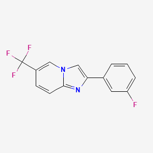 molecular formula C14H8F4N2 B13669049 2-(3-Fluorophenyl)-6-(trifluoromethyl)imidazo[1,2-a]pyridine 