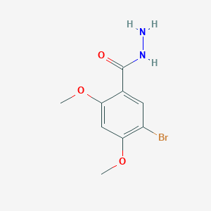 molecular formula C9H11BrN2O3 B13669058 5-Bromo-2,4-dimethoxybenzohydrazide 