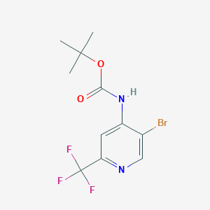 molecular formula C11H12BrF3N2O2 B13669102 tert-Butyl (5-bromo-2-(trifluoromethyl)pyridin-4-yl)carbamate 