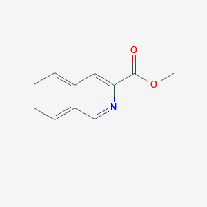 molecular formula C12H11NO2 B13669140 Methyl 8-methylisoquinoline-3-carboxylate 