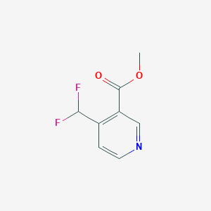 molecular formula C8H7F2NO2 B13669157 Methyl 4-(difluoromethyl)nicotinate 
