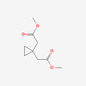 molecular formula C9H14O4 B13669160 Dimethyl 2,2'-(Cyclopropane-1,1-diyl)diacetate 