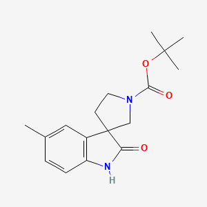 molecular formula C17H22N2O3 B13669218 tert-Butyl 5-methyl-2-oxospiro[indoline-3,3'-pyrrolidine]-1'-carboxylate 