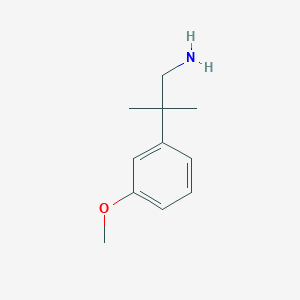 molecular formula C11H17NO B1366922 2-(3-Methoxyphenyl)-2-methylpropan-1-amine CAS No. 60812-46-6
