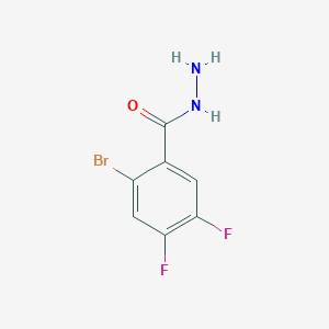 molecular formula C7H5BrF2N2O B13669251 2-Bromo-4,5-difluorobenzohydrazide 