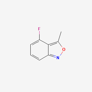 molecular formula C8H6FNO B13669252 4-Fluoro-3-methylbenzo[c]isoxazole 