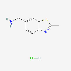 molecular formula C9H11ClN2S B13669280 (2-Methylbenzo[d]thiazol-6-yl)methanamine hydrochloride 