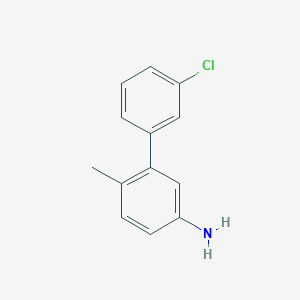 molecular formula C13H12ClN B13669293 3'-Chloro-6-methyl-[1,1'-biphenyl]-3-amine 