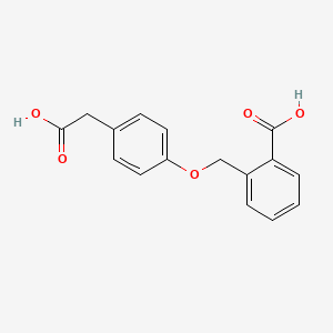 molecular formula C16H14O5 B1366930 2-((4-(Carboxymethyl)phenoxy)methyl)benzoic acid CAS No. 55453-89-9