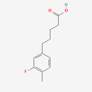 molecular formula C12H15FO2 B13669308 5-(3-Fluoro-4-methylphenyl)pentanoic Acid 