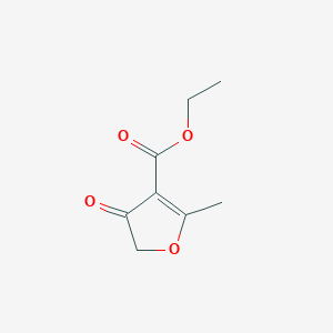 molecular formula C8H10O4 B1366932 Ethyl 2-methyl-4-oxo-4,5-dihydrofuran-3-carboxylate CAS No. 3511-34-0