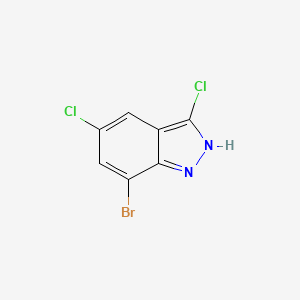 molecular formula C7H3BrCl2N2 B13669378 7-Bromo-3,5-dichloro-1H-indazole 