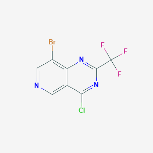 molecular formula C8H2BrClF3N3 B13669401 8-Bromo-4-chloro-2-(trifluoromethyl)pyrido[4,3-d]pyrimidine 