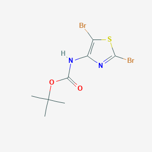 molecular formula C8H10Br2N2O2S B13669403 tert-Butyl (2,5-dibromothiazol-4-yl)carbamate 