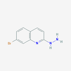 molecular formula C9H8BrN3 B13669410 7-Bromo-2-hydrazinylquinoline 