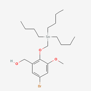 molecular formula C21H37BrO3Sn B13669431 [5-Bromo-3-methoxy-2-[(tributylstannyl)methoxy]phenyl]methanol 
