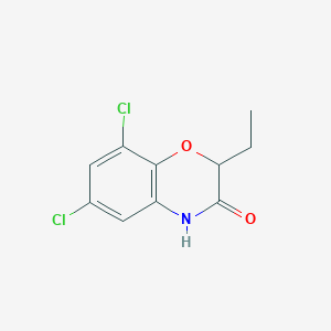 molecular formula C10H9Cl2NO2 B13669517 6,8-Dichloro-2-ethyl-2H-benzo[b][1,4]oxazin-3(4H)-one 