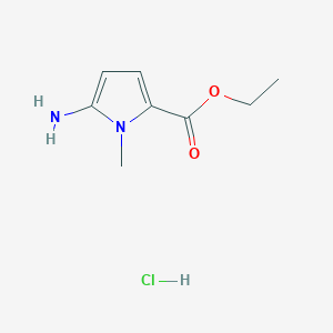 molecular formula C8H13ClN2O2 B13669531 Ethyl 5-amino-1-methyl-1H-pyrrole-2-carboxylate hydrochloride 