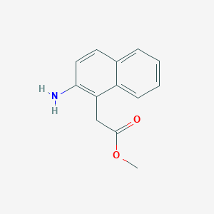 molecular formula C13H13NO2 B13669545 Methyl 2-(2-aminonaphthalen-1-yl)acetate 