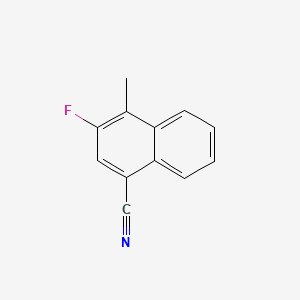molecular formula C12H8FN B13669558 3-Fluoro-4-methyl-1-naphthonitrile 