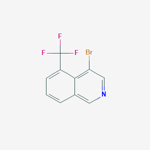 molecular formula C10H5BrF3N B13669566 4-Bromo-5-(trifluoromethyl)isoquinoline 