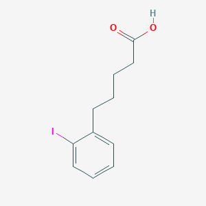 molecular formula C11H13IO2 B13669569 5-(2-Iodophenyl)pentanoic acid 
