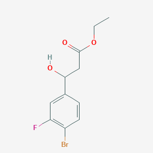 molecular formula C11H12BrFO3 B13669584 Ethyl 3-(4-Bromo-3-fluorophenyl)-3-hydroxypropanoate 