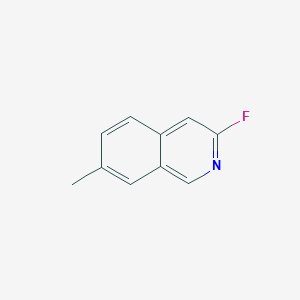molecular formula C10H8FN B13669599 3-Fluoro-7-methylisoquinoline 
