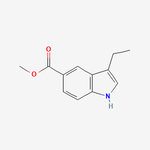 molecular formula C12H13NO2 B13669608 Methyl 3-Ethyl-1H-indole-5-carboxylate 