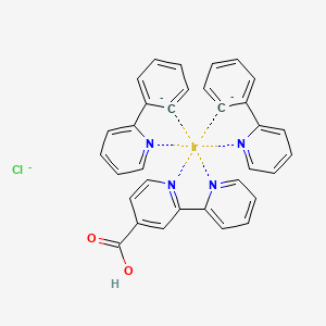 molecular formula C33H24ClIrN4O2-3 B13669625 Iridium;2-phenylpyridine;2-pyridin-2-ylpyridine-4-carboxylic acid;chloride 