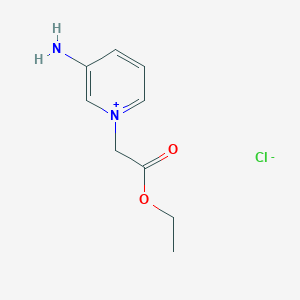 molecular formula C9H13ClN2O2 B13669631 3-Amino-1-(2-ethoxy-2-oxoethyl)pyridin-1-ium chloride 