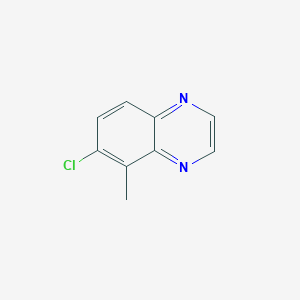 molecular formula C9H7ClN2 B13669655 6-Chloro-5-methylquinoxaline 