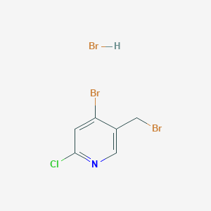 molecular formula C6H5Br3ClN B13669675 4-Bromo-5-(bromomethyl)-2-chloropyridine hydrobromide 