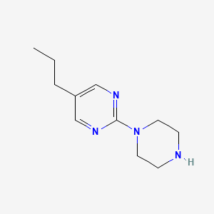 molecular formula C11H18N4 B13669680 2-(1-piperazinyl)-5-propylPyrimidine 