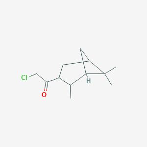 molecular formula C12H19ClO B136697 Ethanone, 2-chloro-1-(2,6,6-trimethylbicyclo[3.1.1]hept-3-yl)- CAS No. 156801-33-1