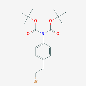 molecular formula C18H26BrNO4 B13669720 Di-tert-Butyl (4-(2-bromoethyl)phenyl)imidodicarbonate 