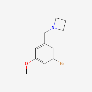 molecular formula C11H14BrNO B13669724 1-(3-Bromo-5-methoxybenzyl)azetidine 