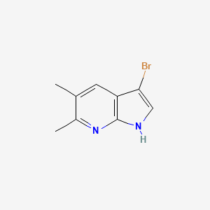 molecular formula C9H9BrN2 B13669796 3-Bromo-5,6-dimethyl-7-azaindole 