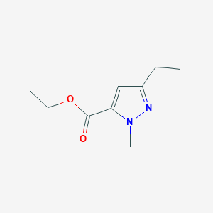 molecular formula C9H14N2O2 B136698 Ethyl 3-ethyl-1-methyl-1H-pyrazole-5-carboxylate CAS No. 128537-26-8