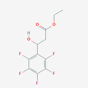 molecular formula C11H9F5O3 B13669800 Ethyl 3-Hydroxy-3-(perfluorophenyl)propanoate 
