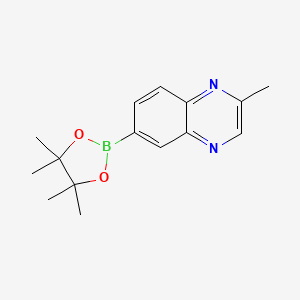 molecular formula C15H19BN2O2 B13669812 2-Methyl-6-(4,4,5,5-tetramethyl-1,3,2-dioxaborolan-2-yl)quinoxaline 