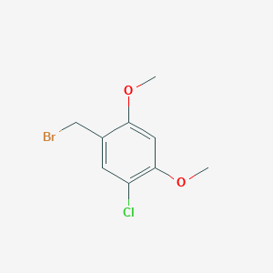 molecular formula C9H10BrClO2 B13669825 1-(Bromomethyl)-5-chloro-2,4-dimethoxybenzene 